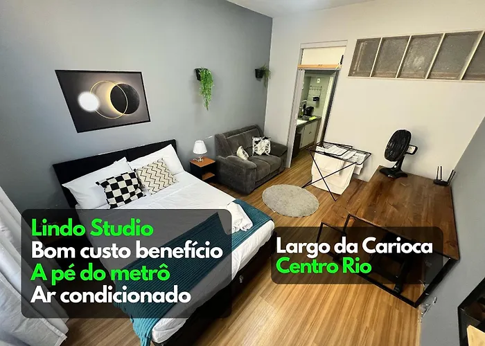 Flat Av Rio Branco 185 Cond Metrô Lapa RJ Apartamento Rio de Janeiro